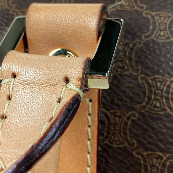 Celine Macadam Pattern Mini Canvas Handbag Brown - Picture 5 of 9